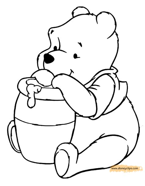 Pooh Honey Pot Coloring Pages