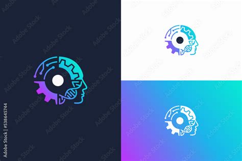 abstract AI tech logo vector Stock Vector | Adobe Stock