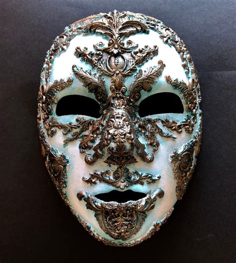 Tarnished Copper Venetian Carnival Full Face Mask by maskupmasks on Etsy Full Face Mask ...