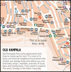 Map of Kampala, Uganda – Africa Guide Maps