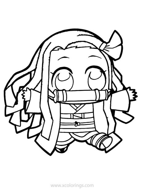 Demon Slayer Coloring Pages Chibi Nezuko Kamado - XColorings.com in 2023 | Animal coloring pages ...
