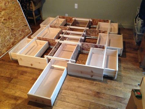 Best queen storage bedframe, new, pine, 7 Drawer | Home diy, Diy bed frame, Diy furniture