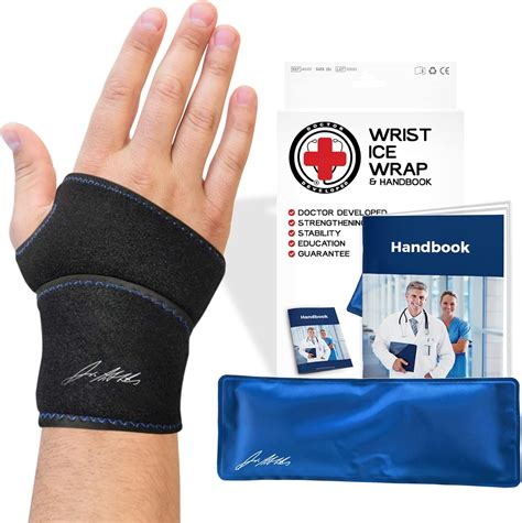 Doctor Developed Wrist Ice Pack/Hot & Cold Gel Pack with Wrap/Support Brace, Relief Wrist ...