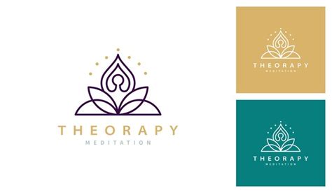 Premium Vector | Yoga meditation logo design inspiration