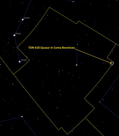 Ton 618 Galaxy (Quasar) Facts, Distance & Map - Universe Guide