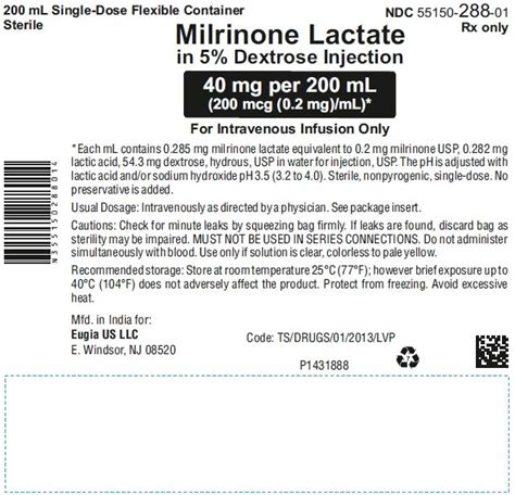 Milrinone - FDA prescribing information, side effects and uses