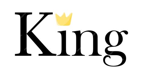 Premium Vector | King word lettering card isolated on white background ...