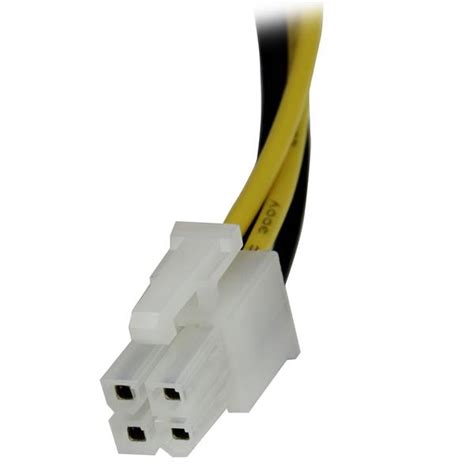 8in ATX12V 4 Pin P4 CPU Power Extension | P4 Power Cables | StarTech.com