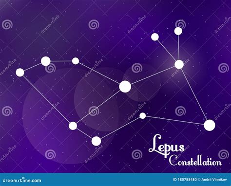 Lepus Constellation Vector Illustration | CartoonDealer.com #48873066