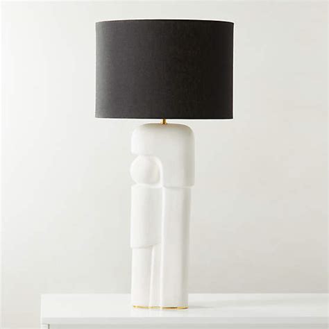 Caro Black and White Metal Modern Table Lamp + Reviews | CB2