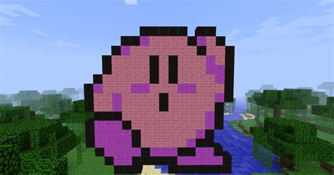 Kirby Pixel Art Minecraft Map