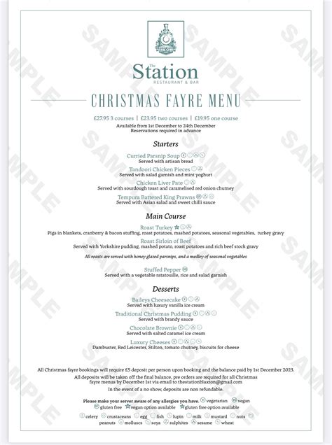 Menus at The Station | Bar & Restaurant | Based in Blaxton Village