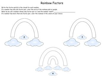 Rainbow Factors by pages from the Cave | TPT