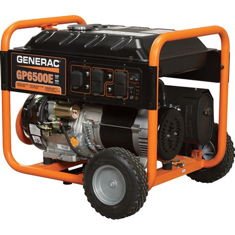 FREE SHIPPING — Generac GP6500E Portable Generator — 8125 Surge Watts, 6500 Rated Watts ...