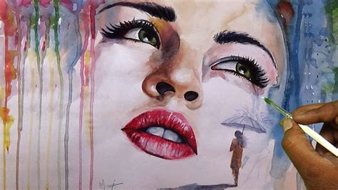 Beautiful Girl Watercolor Portrait Painting - YouTube