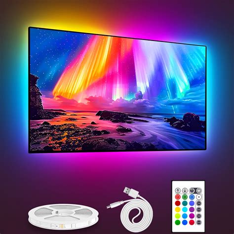 Amazon.com: maylit ICRGB LED Lights for TV, 16.4ft Bluetooth TV LED Backlight for 44-70in, Color ...