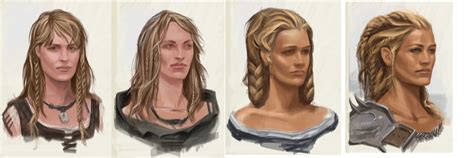 Nord Hair Female | Video Games Artwork | Womens hairstyles, Hair styles ...