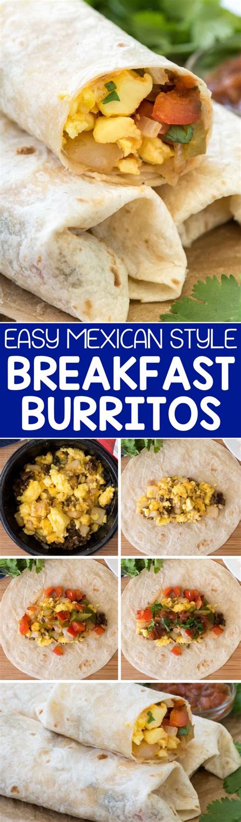 Easy Mexican Breakfast Burritos - Crazy for Crust