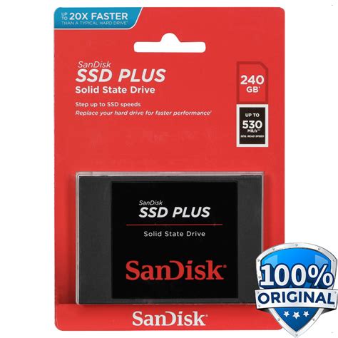 SanDisk SSD Plus 240GB SATA - SDSSDA-240G - Black - JakartaNotebook.com