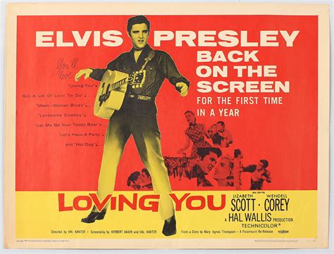 Lot Detail - Elvis Presley "Loving You" Original Movie Poster