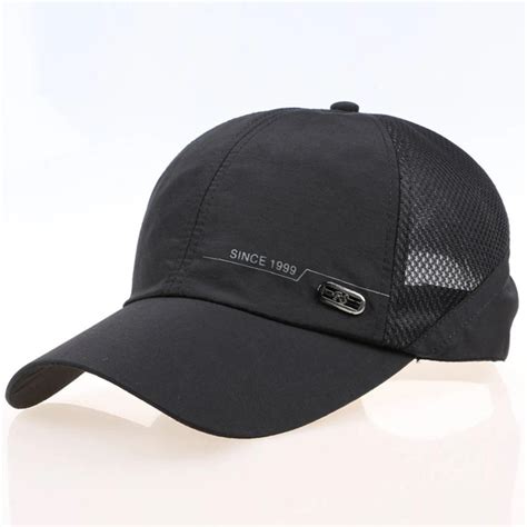 Cool Men's Breathable Mesh Baseball Cap Hat Glacier Cap Men Quick Dry Caps Summer Sun Hat-in Men ...