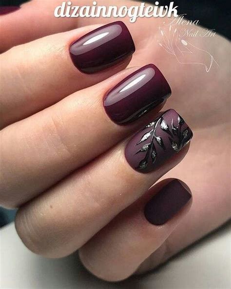 Way to wear burgundy fall nails, Matte Black Burgundy | Burgundy Nails ...