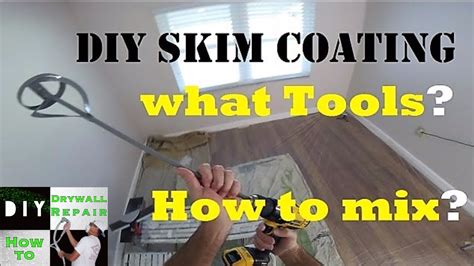 How to and tools needed to mix skim coat and quick timelapse of me skim coating a textured ...