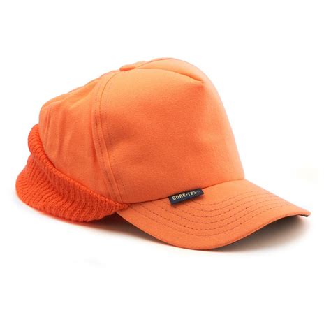 Cap America® GORE-TEX® Cap with Ear Flaps, Blaze Orange - 116354, Hats ...