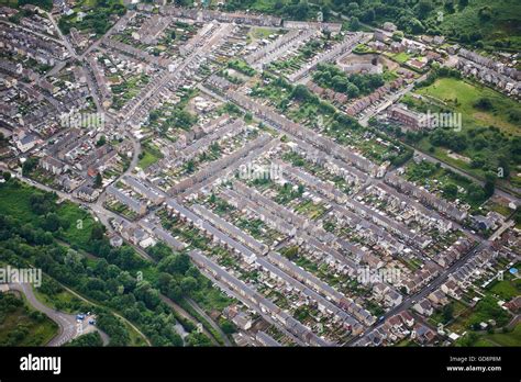 Mountain Ash, Welsh Valleys, South Wales, from the air Stock Photo - Alamy