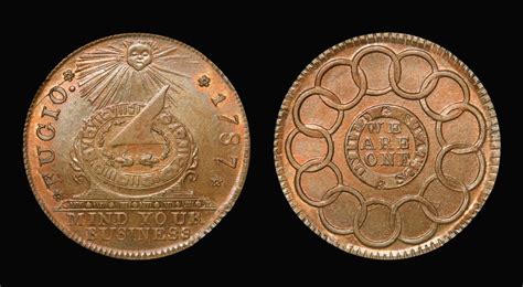 The Fugio Cent is the first official cent of the United States. It was designed by Benjamin ...