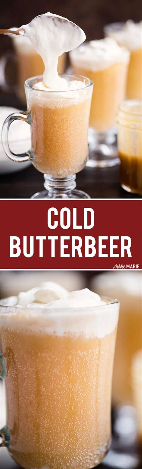 Copycat Homemade Cold Butterbeer recipe - video tutorial - Ashlee Marie - real fun with real food