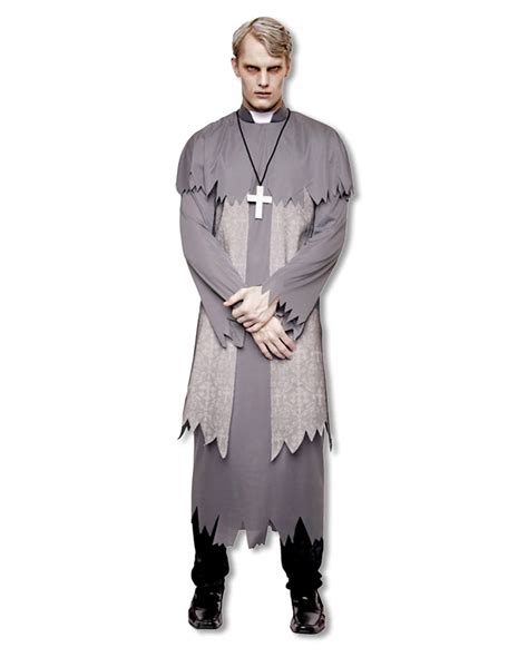 Phantom Priest Costume Plus Size -Plus Size Ghost Priest Costume for Halloween- | horror-shop.com