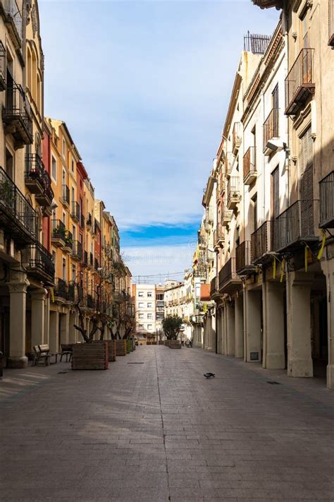 Street in Historic Center of Vilafranca Del Penedes, Catalonia, Spain ...