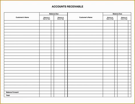 Free Accounts Receivable Template Of Account Receivable and Payable ...