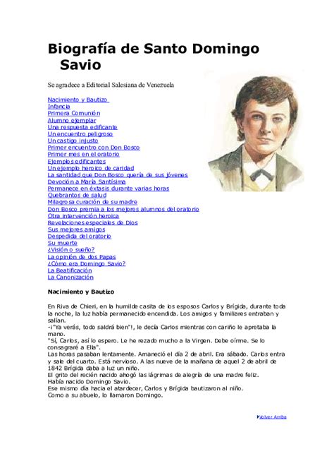 (DOC) Biografia de Santo Domingo Savio | Salvador Guzmán Guevara - Academia.edu