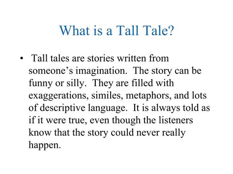 PPT - The Tall Tale PowerPoint Presentation, free download - ID:5332316