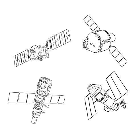 space station vector sketch 36438752 Vector Art at Vecteezy