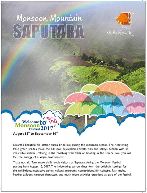 Splash into Saputara Monsoon Festival 2017