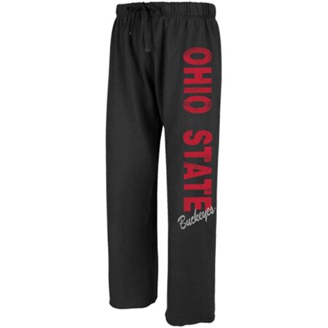 Ohio State Buckeyes Ladies Black Cozy Boyfriend Fleece Pants - Fanatics.com