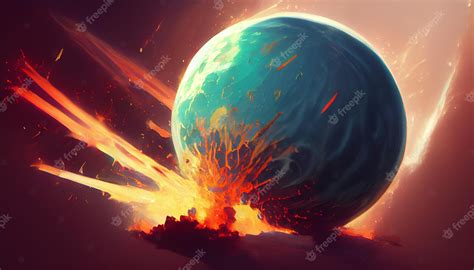 Premium Photo | Destruction of planets concept art illustration ...