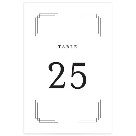 Light Frame Table Numbers