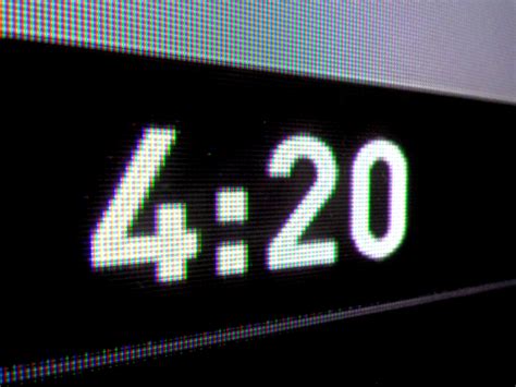 4:20 – Digital Time Display Reading Twenty Minutes past Four O’Clock ...