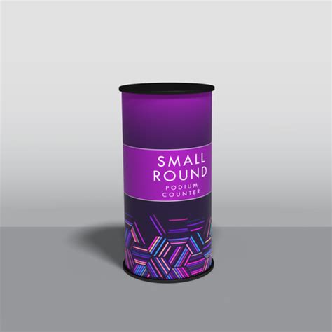 Small Round Portable Podium Trade Show Counter - Replacement Graphic | Displayit