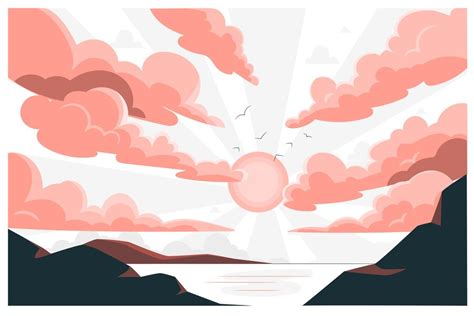 Free Vector | Sunrise sky concept illustration