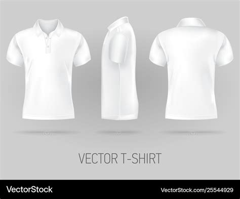 White short sleeve polo shirt design templates Vector Image