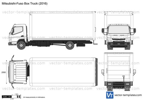 Templates - Trucks - Mitsubishi-Fuso - Mitsubishi-Fuso Box Truck