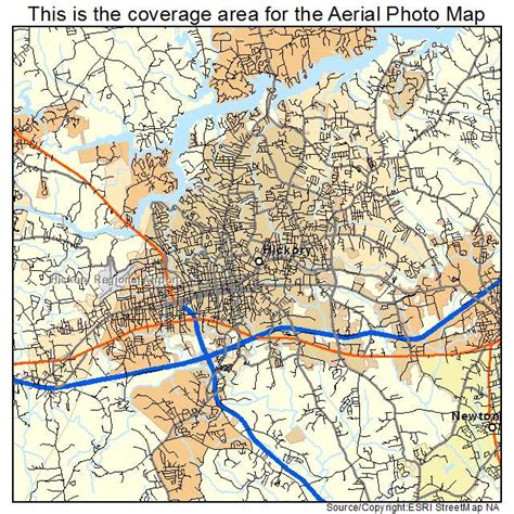 Aerial Photography Map of Hickory, NC North Carolina