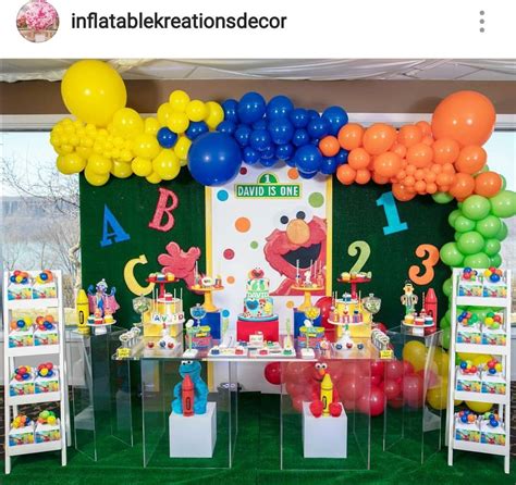 a birthday party with balloons and decorations