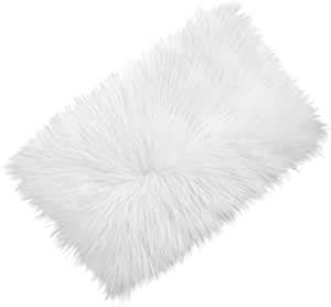 Amazon.com: WLLHYF 20inch Faux Sheepskin Fur Fuzzy Rug, Luxury Fuzzy ...