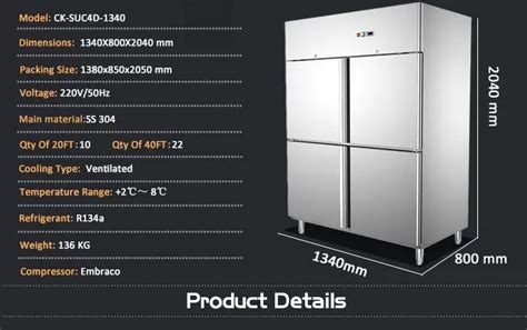 Commercial Restaurant Stainless Steel 4 or 2 Door Upright Fridge Deep ...